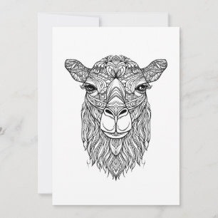 Camel Coloring Card, Denken Sie an Sie Feiertagskarte