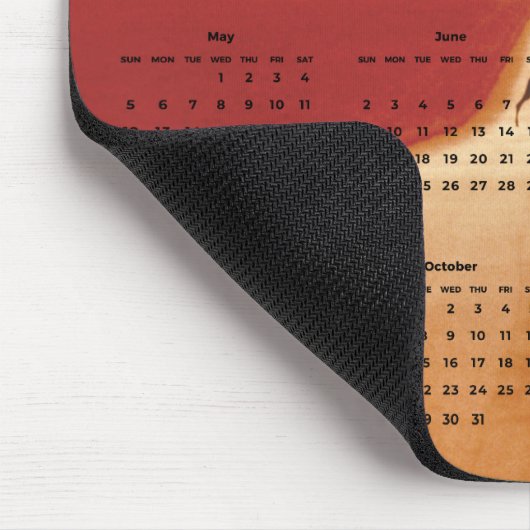 Camel Crossing Desert in Sunset 2024 Year Calendar Mousepad (Ecke)