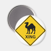 Camel Crossing Highway-Zeichen Magnet (Vorderseite/Rückseite)