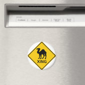 Camel Crossing Highway-Zeichen Magnet (In Situ (Geschirrspüler))