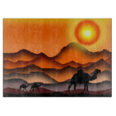 Camel Cutting Board mit Deser Sunset Schneidebrett (Vorderseite)