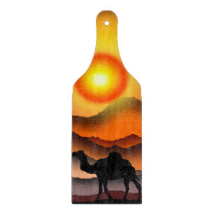Camel Cutting Board Wüste Sunset Schneidebrett