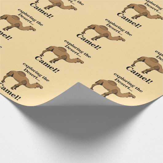 Camel Desert Animal Funny Geschenkpapier (Ecke)