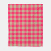 Camel Diva Pink Buffalo Karo Gingham Pattern Fleecedecke (Vorderseite)