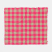 Camel Diva Pink Buffalo Karo Gingham Pattern Fleecedecke (Vorderseite (Horizontal))