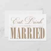 Camel essen, trinken & Verheiratet sein | Einschli Begleitkarte (Vorne/Hinten)