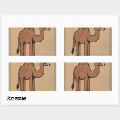 Camel - farbenfrohe antike BuchIllustration Rechteckiger Aufkleber (Blatt)
