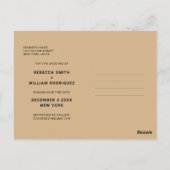 Camel Foto Wedding Save the Date Einladung Postkarte (Rückseite)