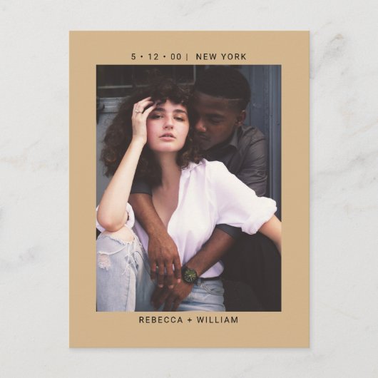 Camel Foto Wedding Save the Date Einladung Postkarte (Vorderseite)