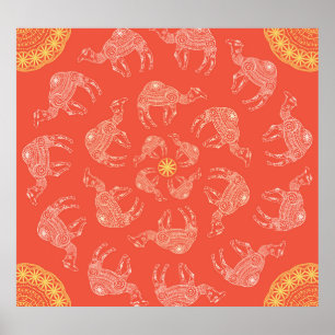 Camel Frame: Vintage Wüstenkarte Poster