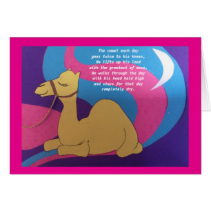 Camel Gedicht Grußkarte.