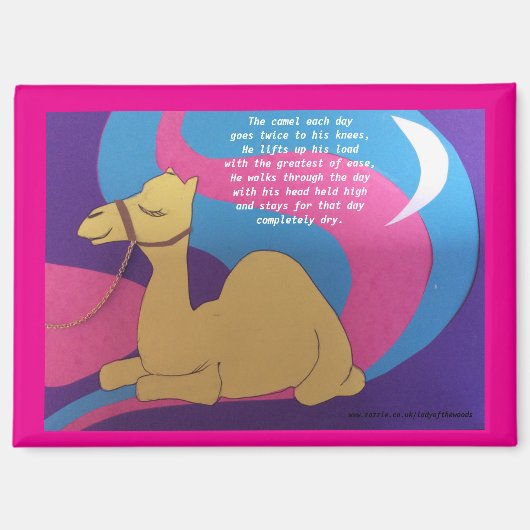 Camel Gedicht Magnet (Vorderseite)