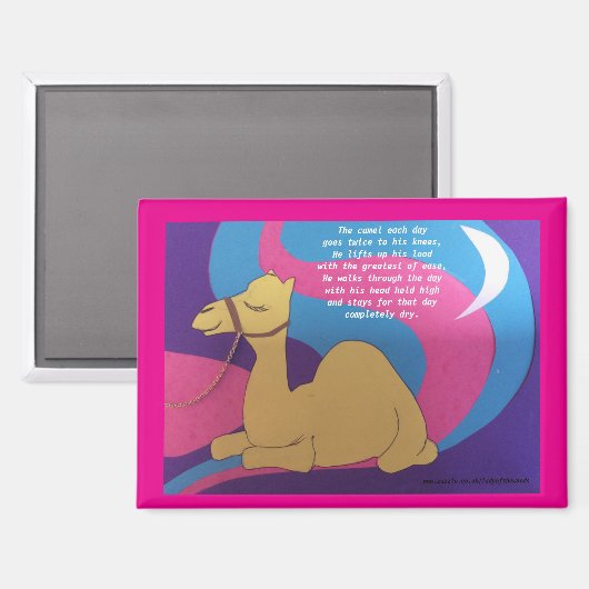 Camel Gedicht Magnet (Vorderseite/Rückseite)