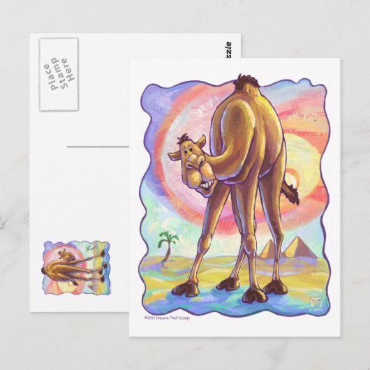Camel Geschenke & Accessoires Postkarte (Vorne/Hinten)