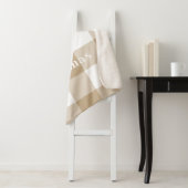 Camel Gingham Pattern Monogram Name Sherpadecke (Beispiel)