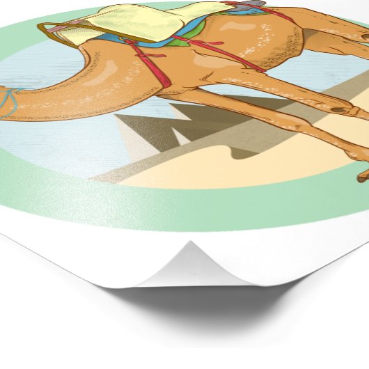 Camel Giza Pyramids Fotodruck (Ecke)