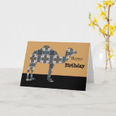 Camel Happy Birthday Karte (Gelbe Blume)