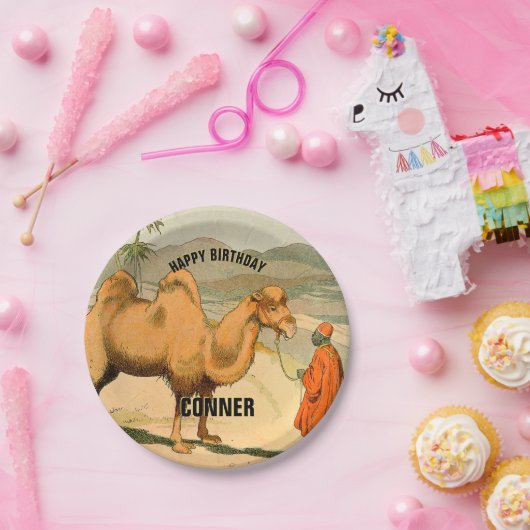 Camel Happy Birthday Party Pappteller (Party)