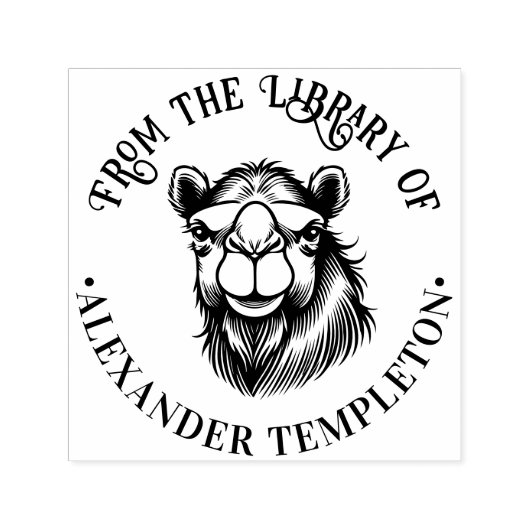 Camel Head Zeichnend "From the Library" #2P Permastempel (Design)
