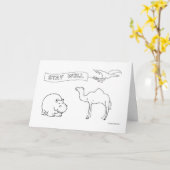 Camel Hippo Custom Coloring Stay Well Card Karte (Gelbe Blume)