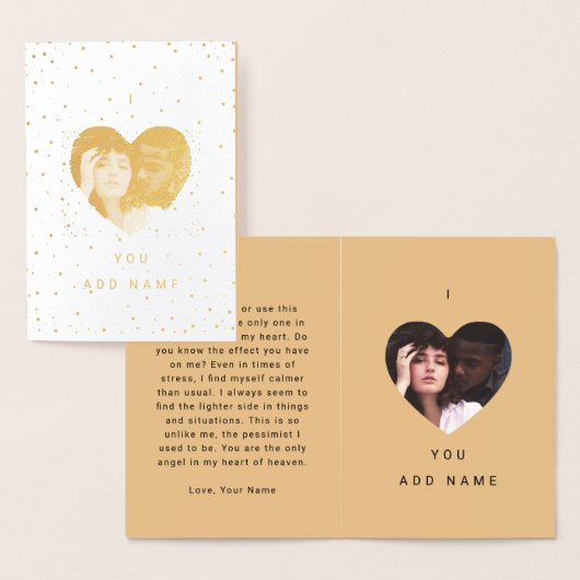 Camel I Liebe You Luxus Foto Text Valentines Folienkarte (Anzeige)