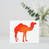 Camel in Rot Postkarte (Stehend Vorderseite)