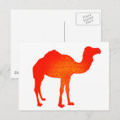 Camel in Rot Postkarte (Vorne/Hinten)