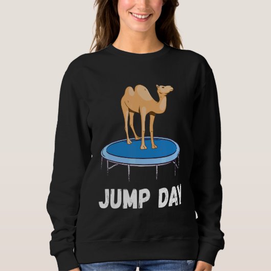 Camel Jump Day Jumping Camel Playing Arabian Camel Sweatshirt (Vorderseite)