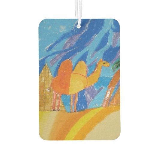 Camel Kunst von Kindern Autolufterfrischer (Rückseite)