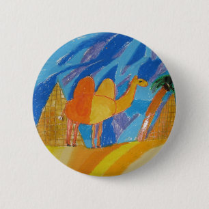 Camel Kunst von Kindern Button