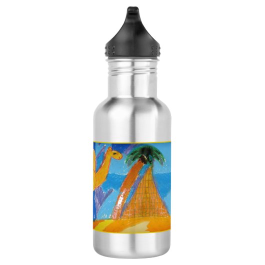Camel Kunst von Kindern Edelstahlflasche (Rechts)