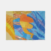 Camel Kunst von Kindern Fleecedecke (Vorderseite (Horizontal))