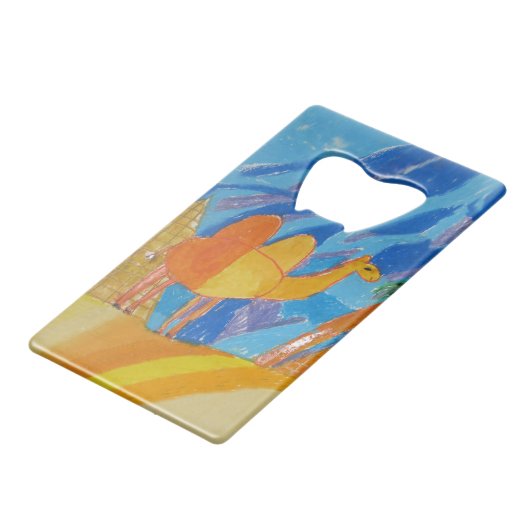 Camel Kunst von Kindern Geldbeutel Flaschenöffner (Vorderseite Schrägansicht)