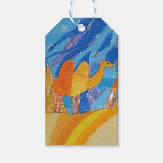 Camel Kunst von Kindern Geschenkanhänger (Vorderseite)
