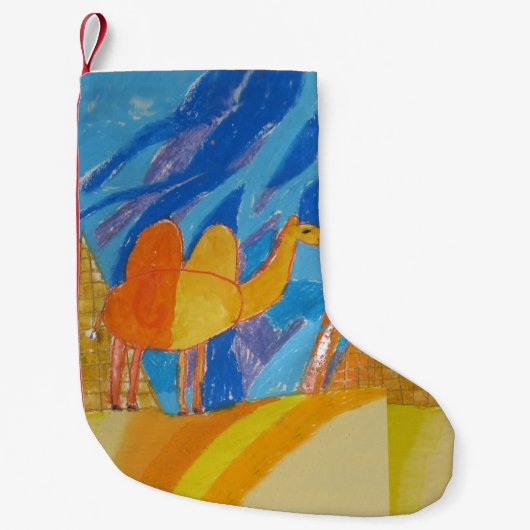 Camel Kunst von Kindern Kleiner Weihnachtsstrumpf (Vorderseite)