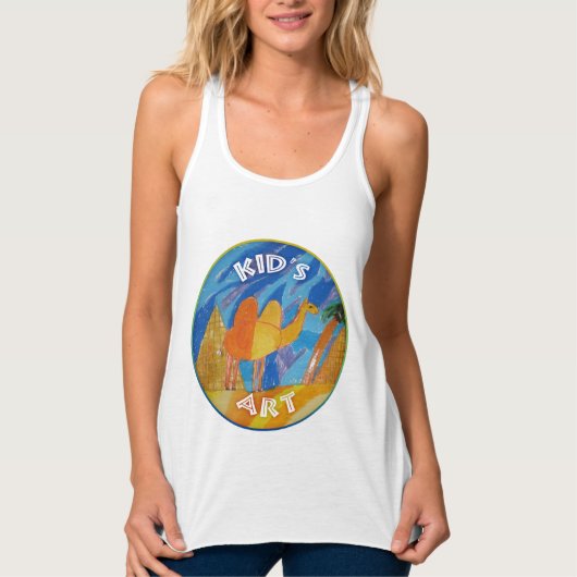 Camel Kunst von Kindern Tank Top (Vorderseite)