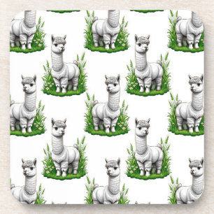 Camel Lama Alpaca Muster Design Getränkeuntersetzer