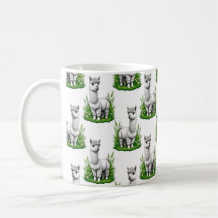 Camel Lama Alpaca Muster Design Kaffeetasse