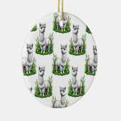 Camel Lama Alpaca Muster Design Keramik Ornament (Rechts)