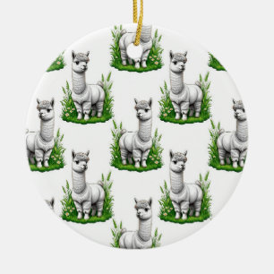 Camel Lama Alpaca Muster Design Keramik Ornament