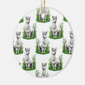 Camel Lama Alpaca Muster Design Keramik Ornament (Links)