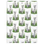 Camel Lama Alpaca Muster Design Klemmbrett (Rückseite)