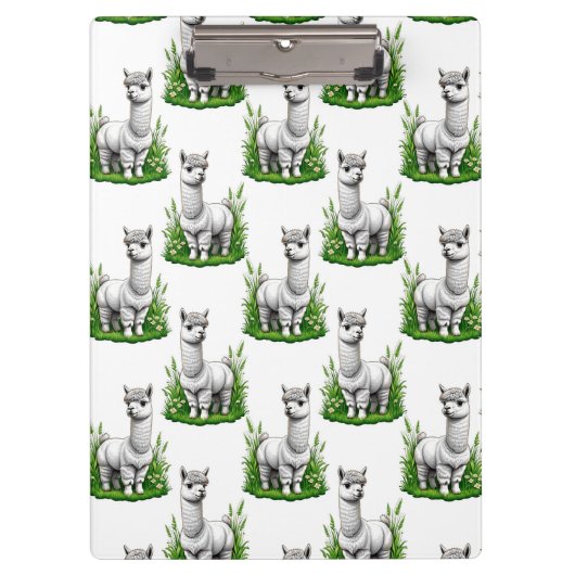Camel Lama Alpaca Muster Design Klemmbrett (Vorderseite)