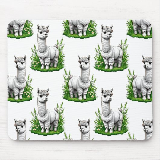 Camel Lama Alpaca Muster Design Mousepad (Vorne)