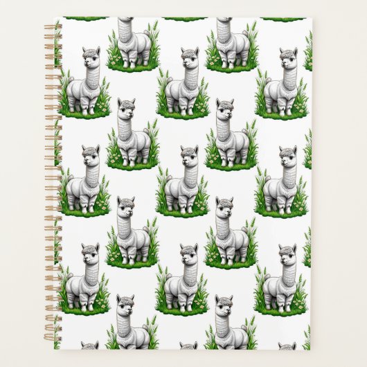 Camel Lama Alpaca Muster Design Planer (Vorderseite)