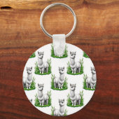 Camel Lama Alpaca Muster Design Schlüsselanhänger (Rückseite)