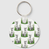 Camel Lama Alpaca Muster Design Schlüsselanhänger (Rückseite)