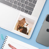 Camel Man Aufkleber (Laptop mit iPhone)