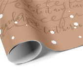 Camel Minimalistisches Skripttextschneefall Geschenkpapier (Rolleneckpunkt)