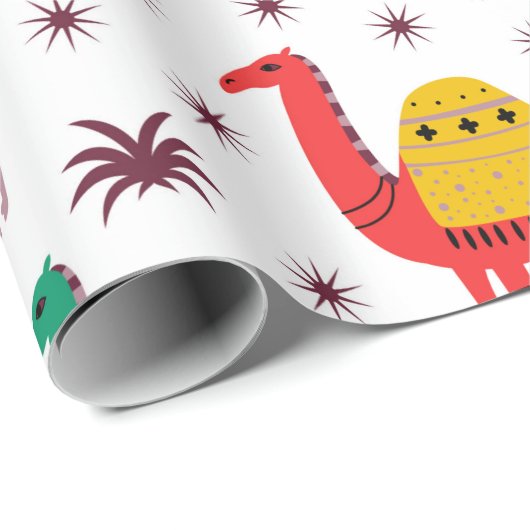 Camel Muster flache Farbgestaltung Geschenkpapier (Rolleneckpunkt)